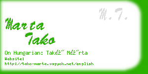 marta tako business card